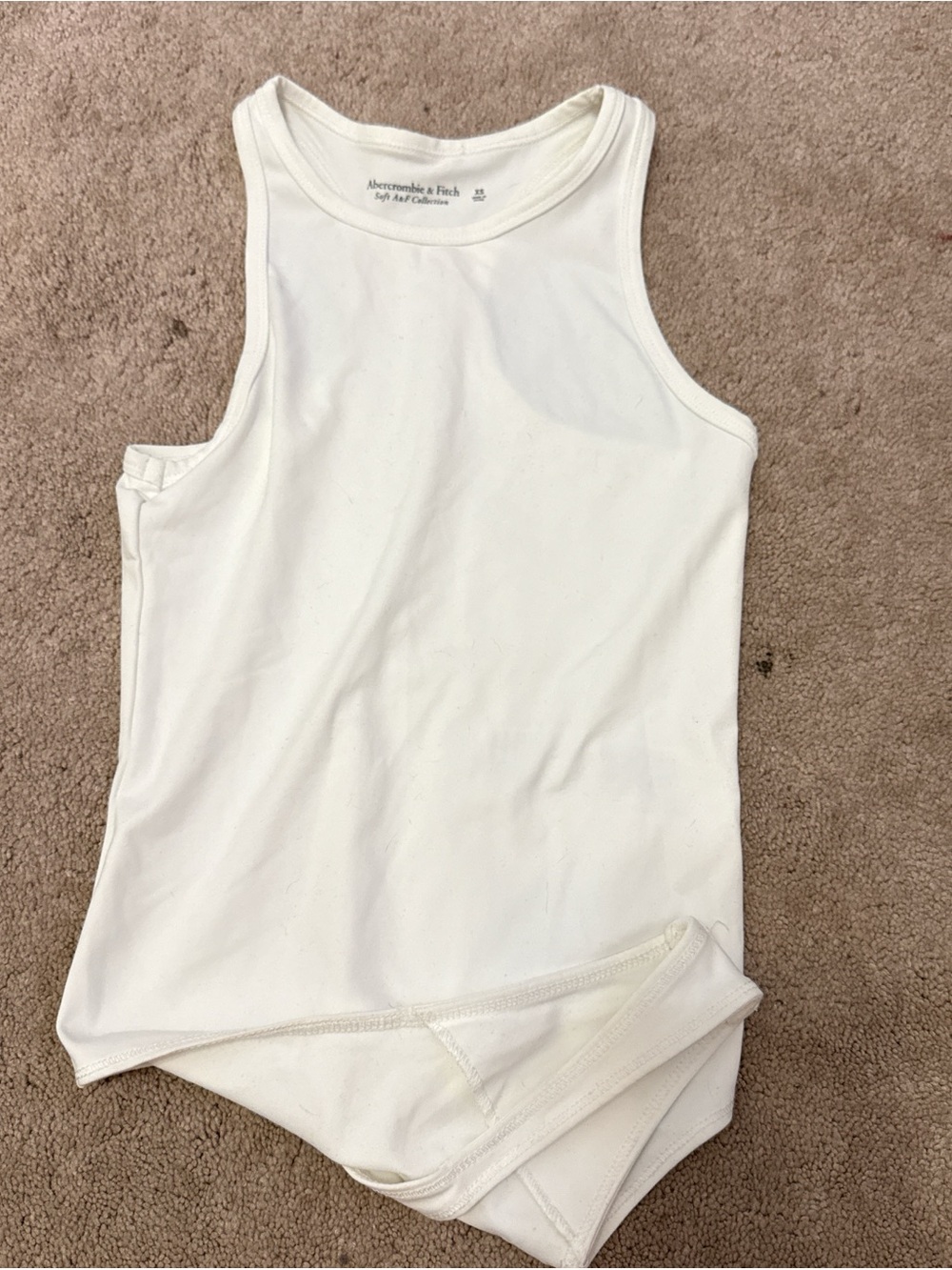 Abercrombie & Fitch White high neck bodysuit